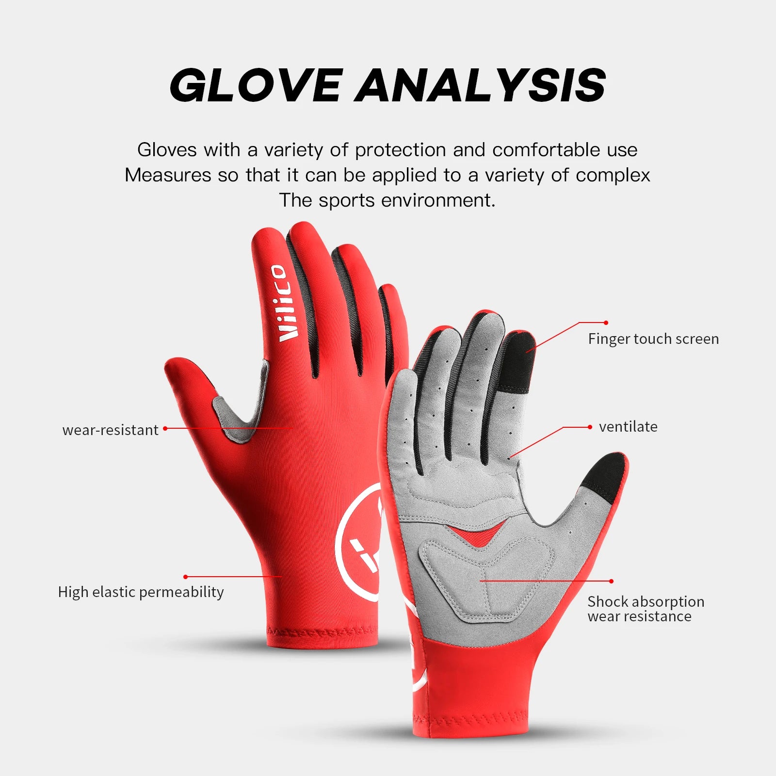 KYNCILOR Touch Screen Full Fingers Gloves