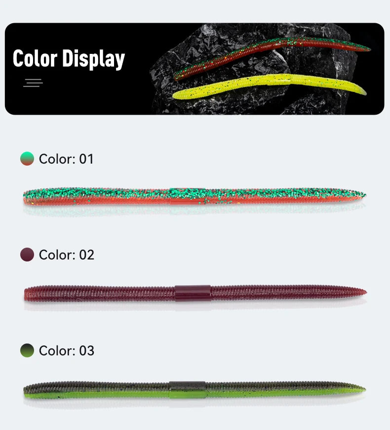 KINGDOM Soft Earthworm Bait 10-15pcs