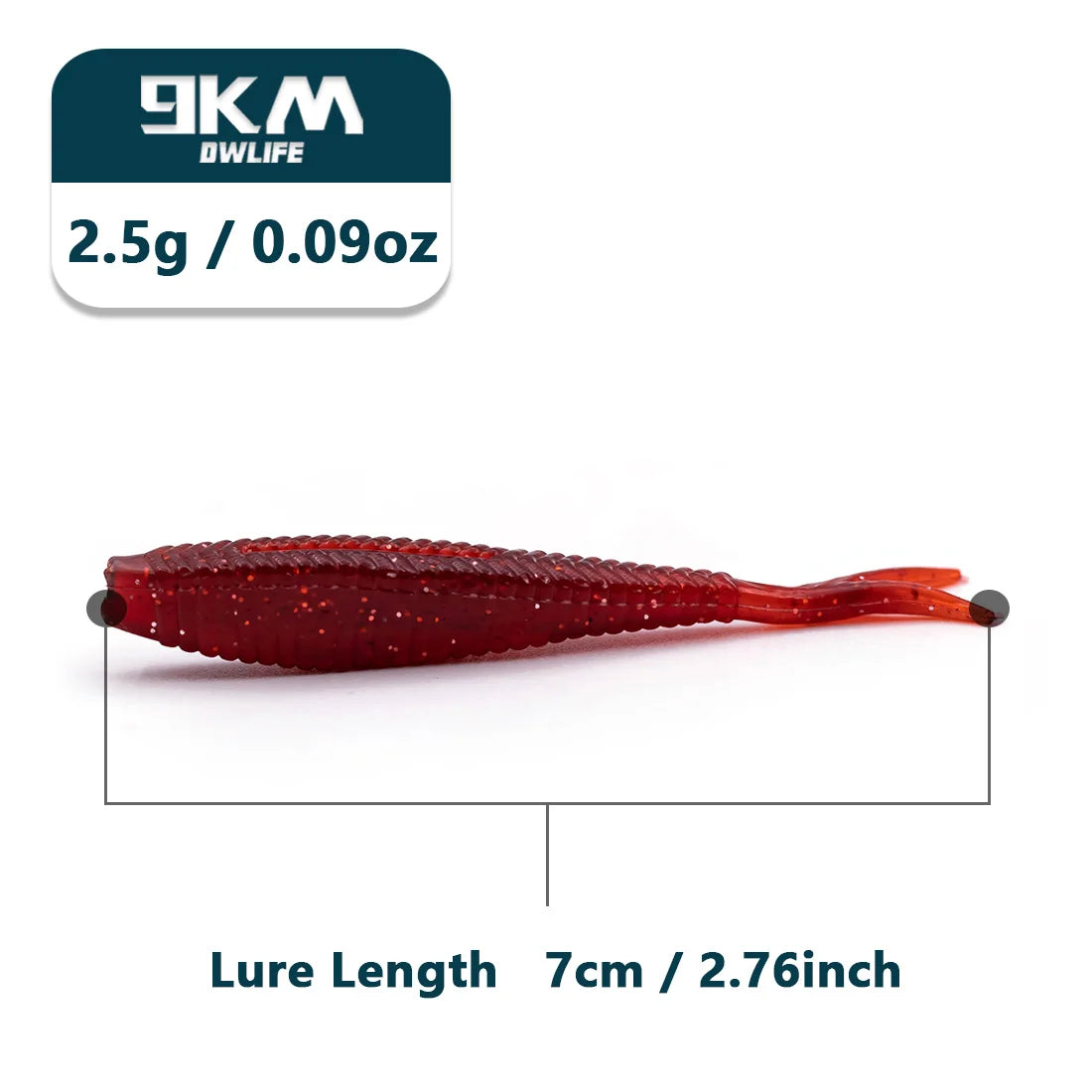 9KM DWLIFE Soft Plastic Minnow 15pcs