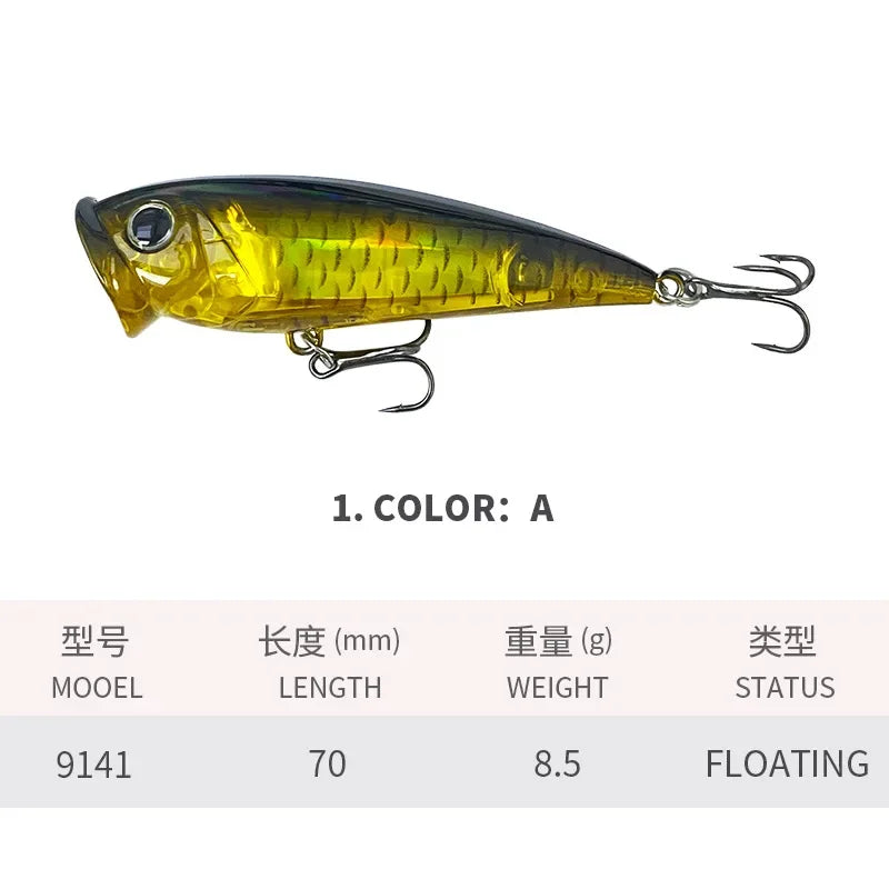 EVLUREEV Popper TopWater 7cm