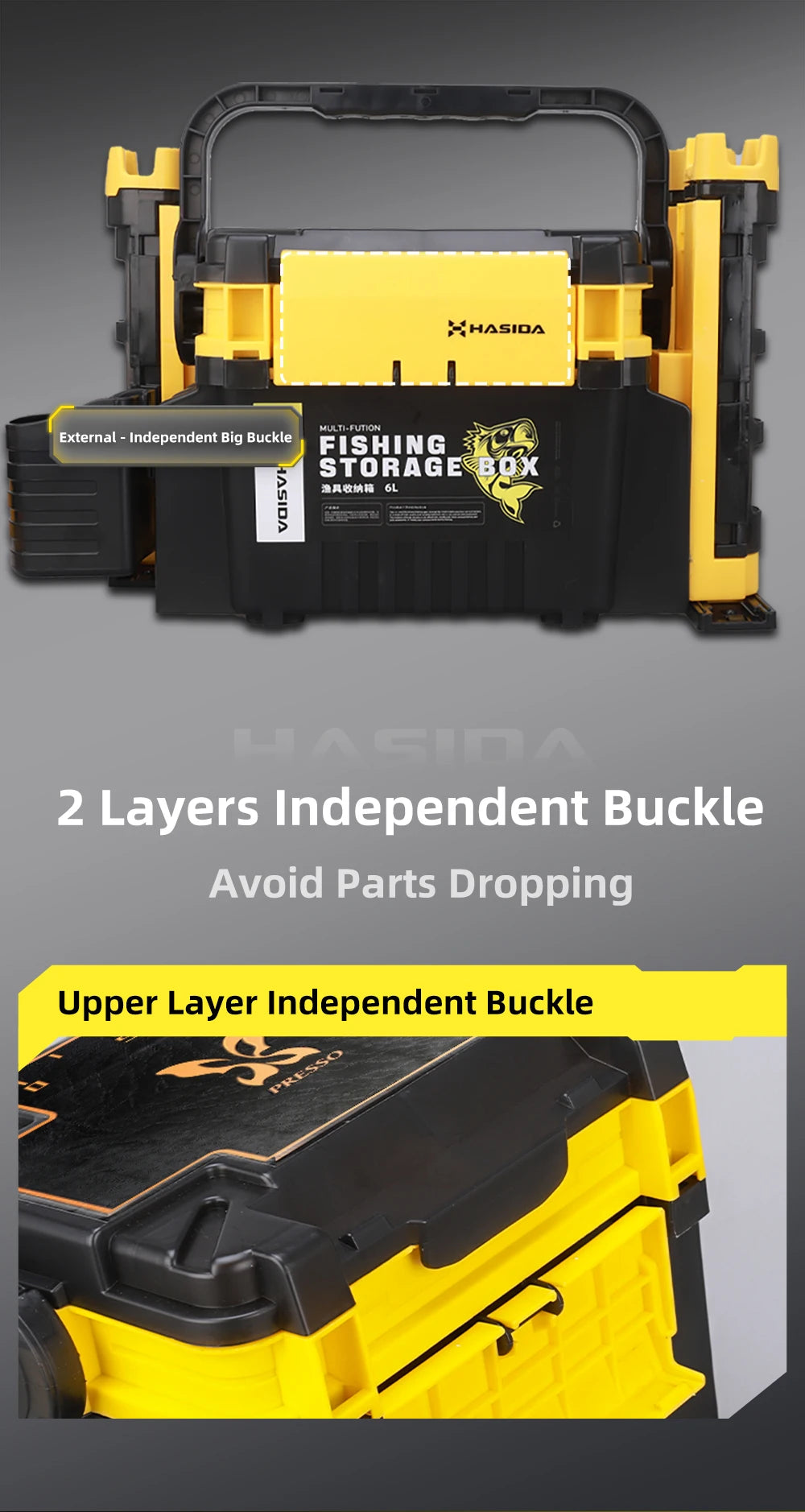 HISTAR Self-Locking Fishing Tackle Box