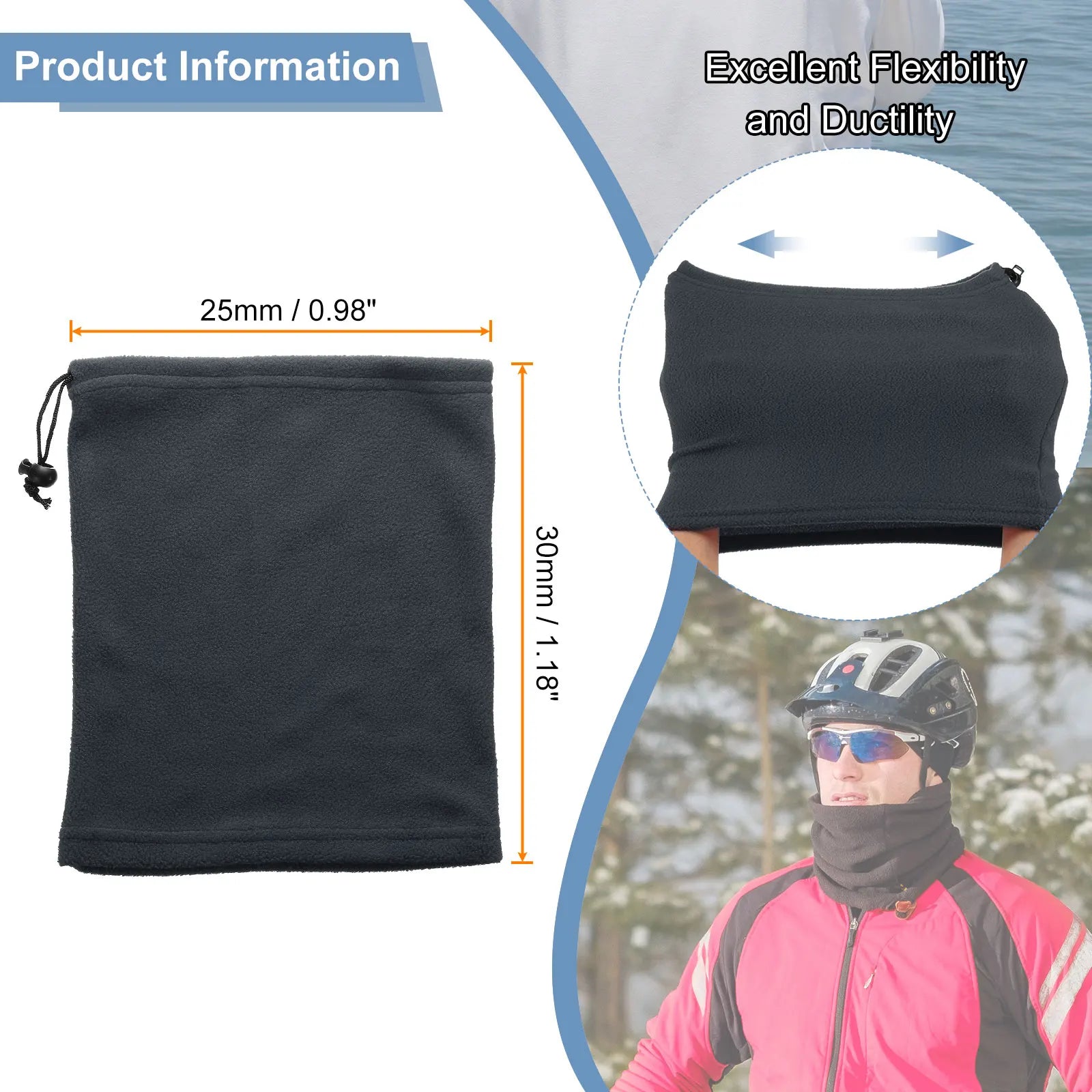Polar Fleece Neck Tube 2pcs