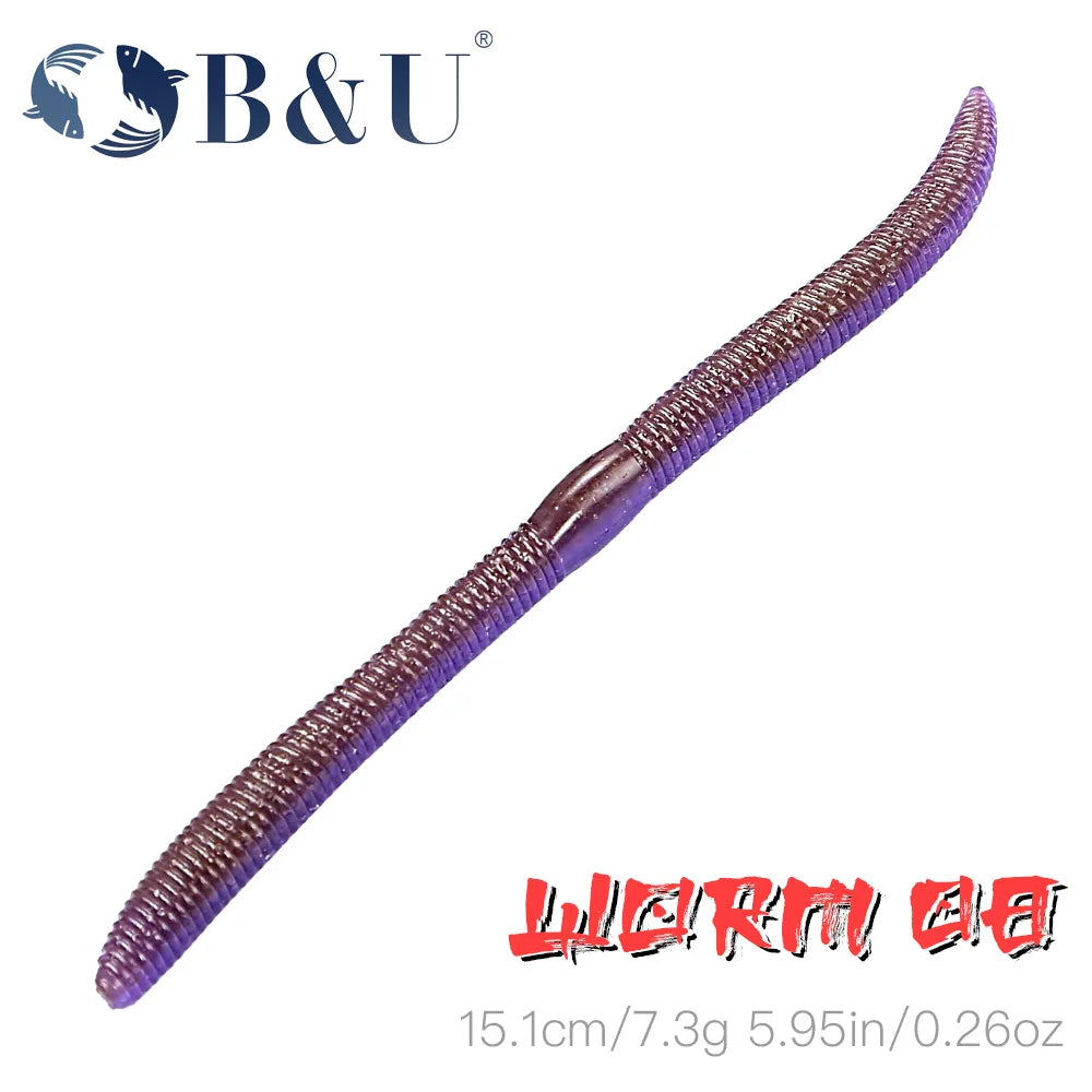 B&U Scented Colored Worms 6pcs