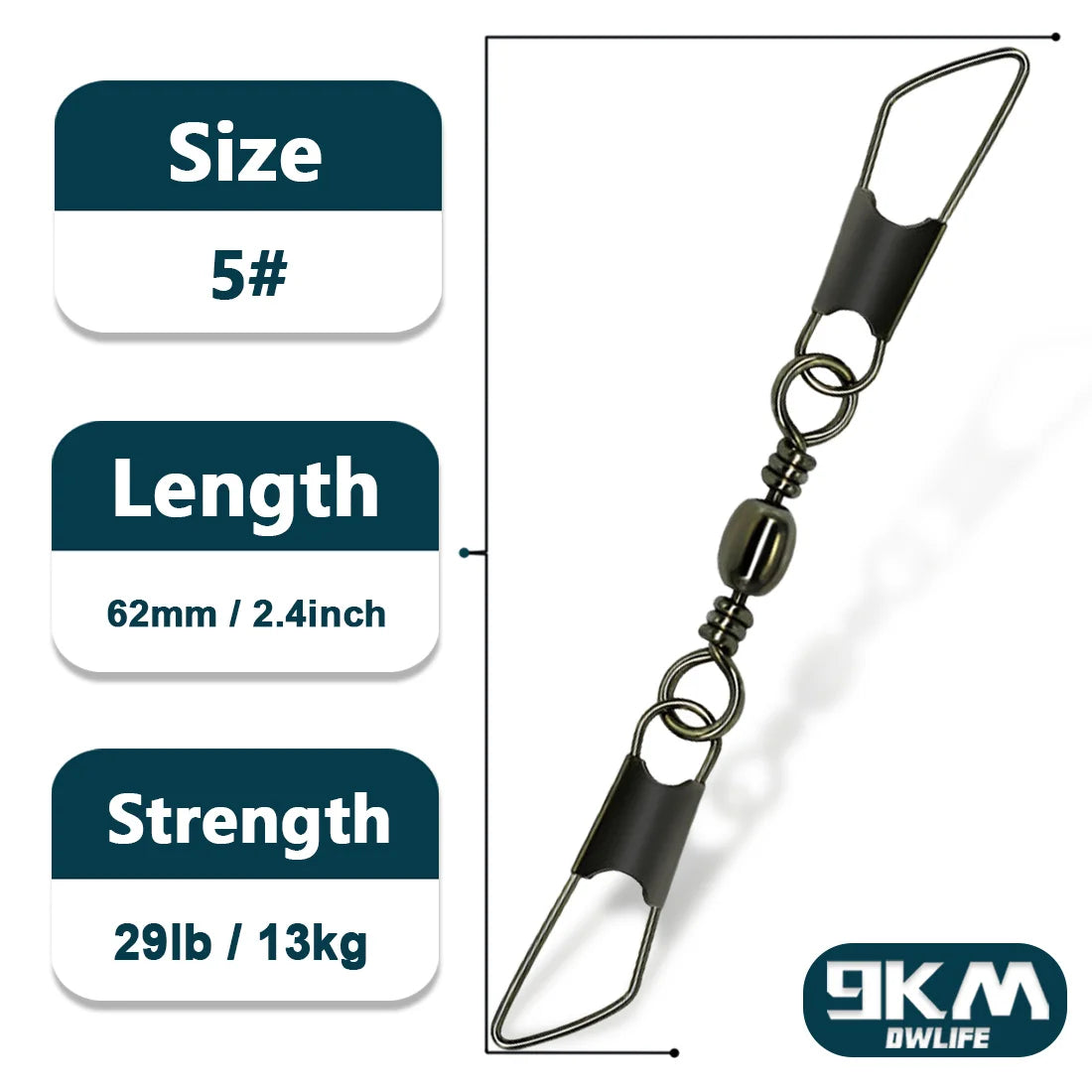 9KM DWLIFE Double Snap Swivels Set