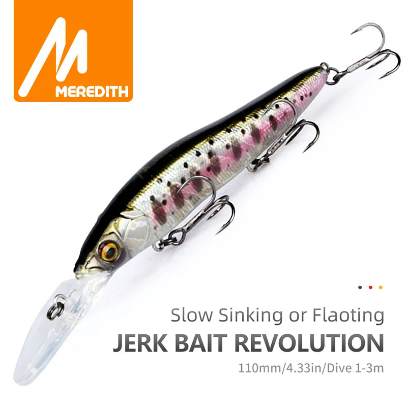 MEREDITH Minnow Slow Sinking Crankbait