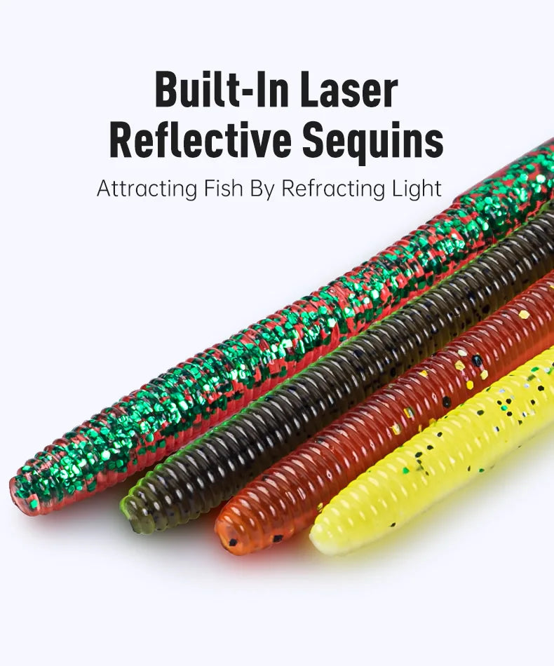 KINGDOM Soft Earthworm Bait 10-15pcs