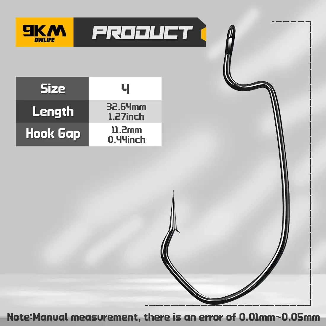 9KM DWLIFE Wide Gap Fishing Hook