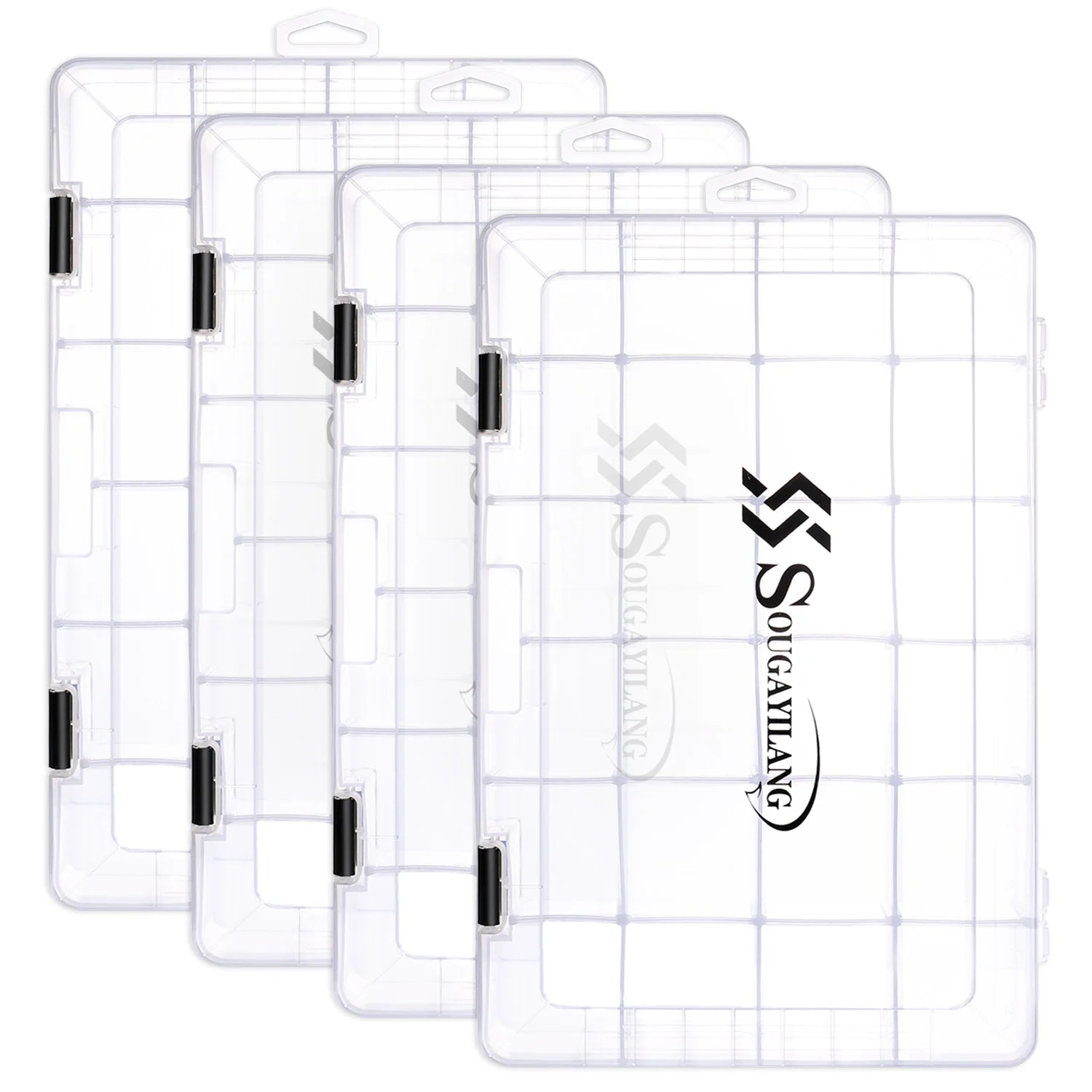 SOUGAYILANG 1-4pcs Clear Tackle Box