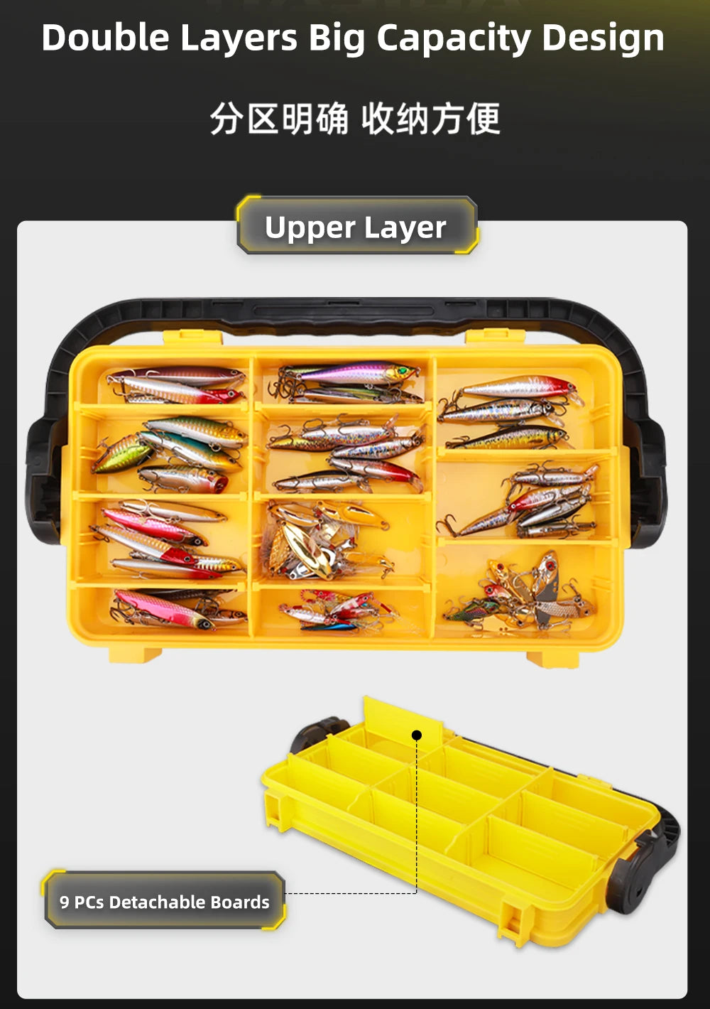 HISTAR Self-Locking Fishing Tackle Box