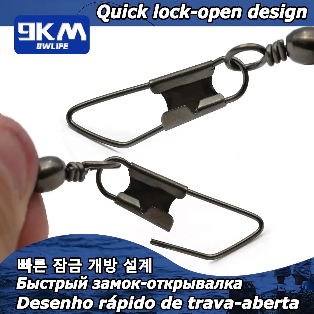 9KM DWLIFE Double Snap Swivels Set