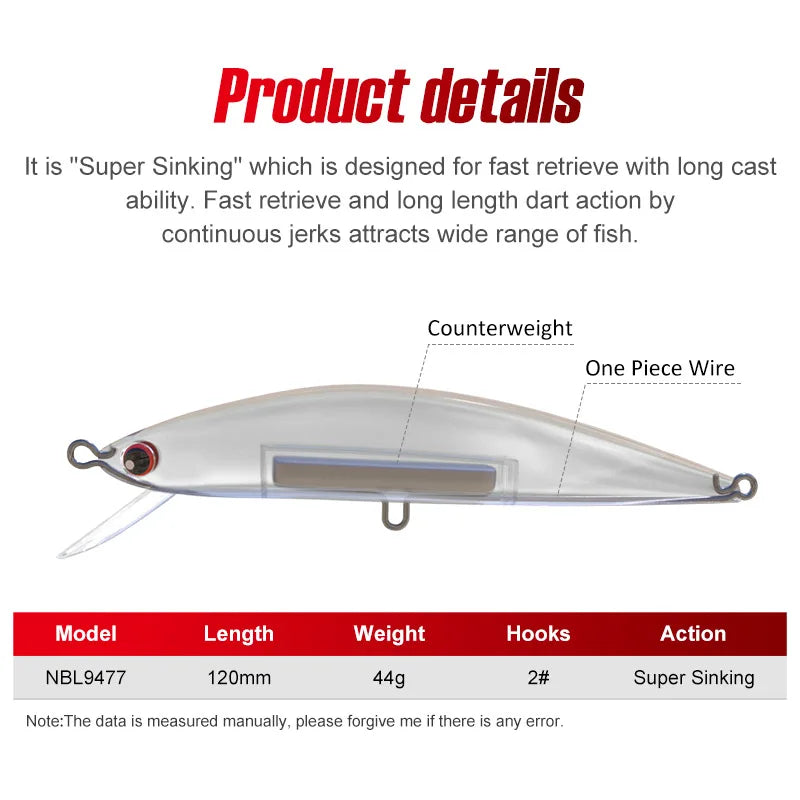 NOEBY Super Sinking Crankbait