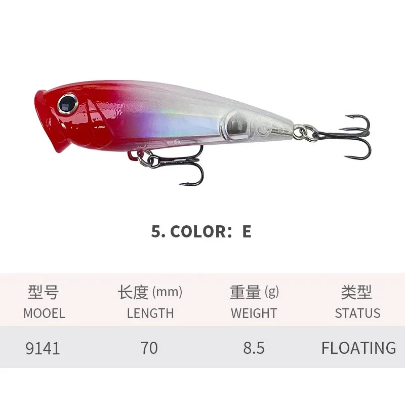 EVLUREEV Popper TopWater 7cm