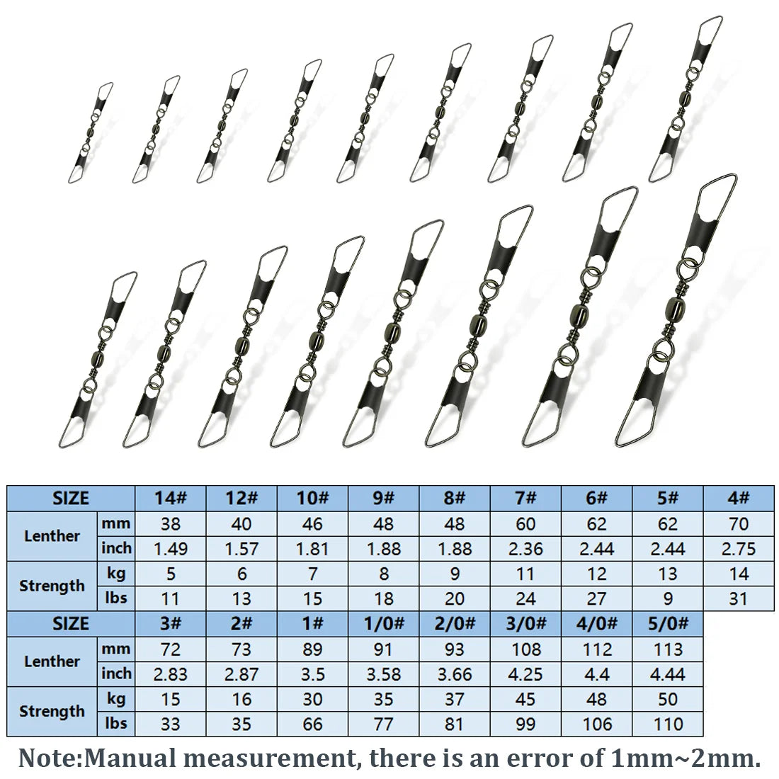9KM DWLIFE Double Snap Swivels Set