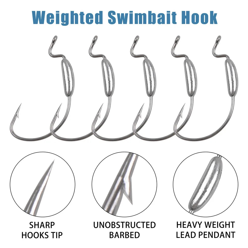 EASY CATCH Weighted Offset Hooks 10pcs