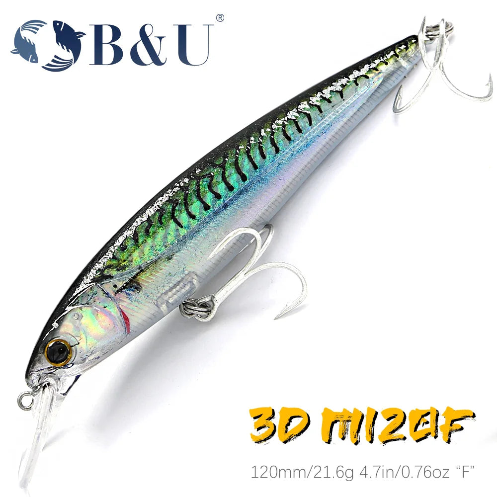 B&U Floating Crankbait Minnow 0.4-1.5m
