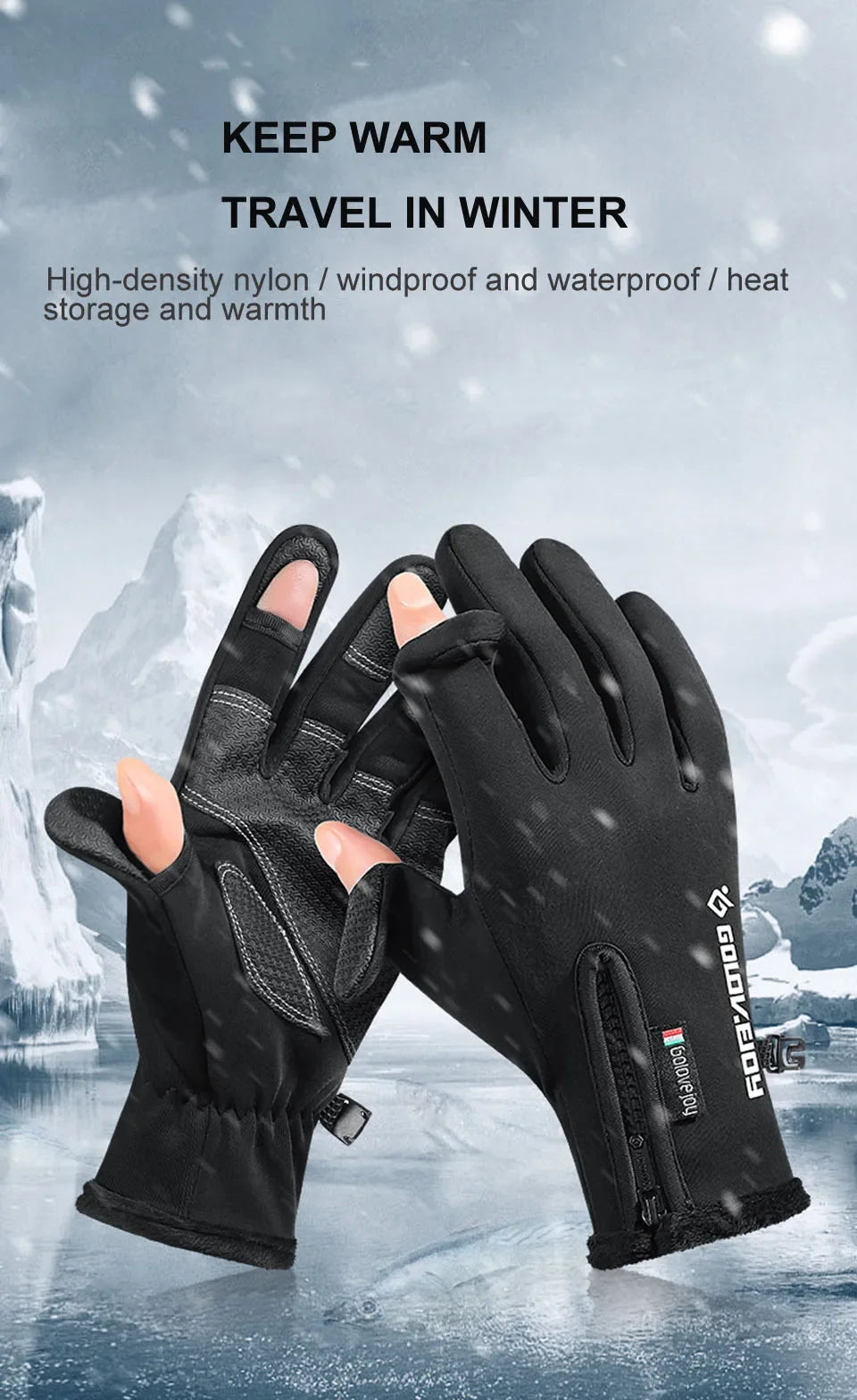 Waterproof Winter Fishing Gloves
