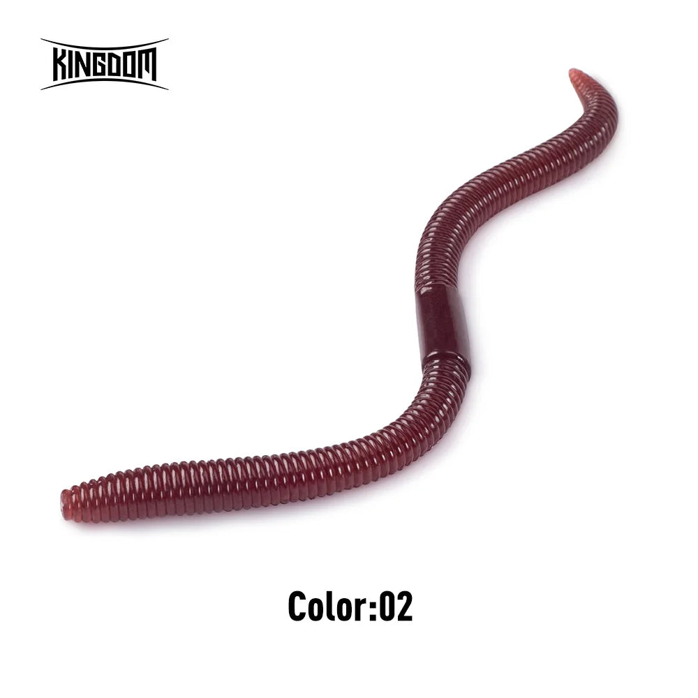 KINGDOM Soft Earthworm Bait 10-15pcs