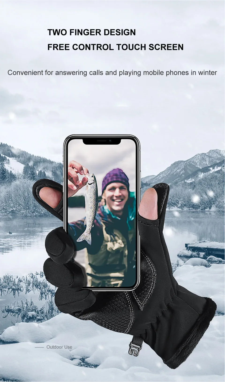 Waterproof Winter Fishing Gloves