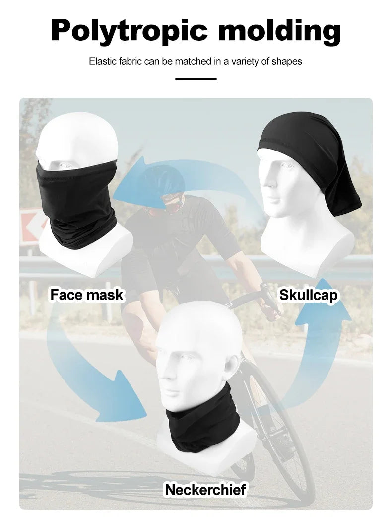 Fishing Face Mask White/Black