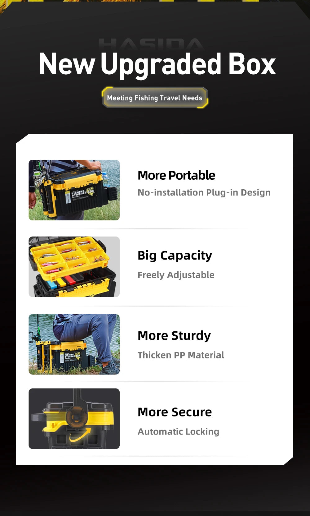 HISTAR Self-Locking Fishing Tackle Box