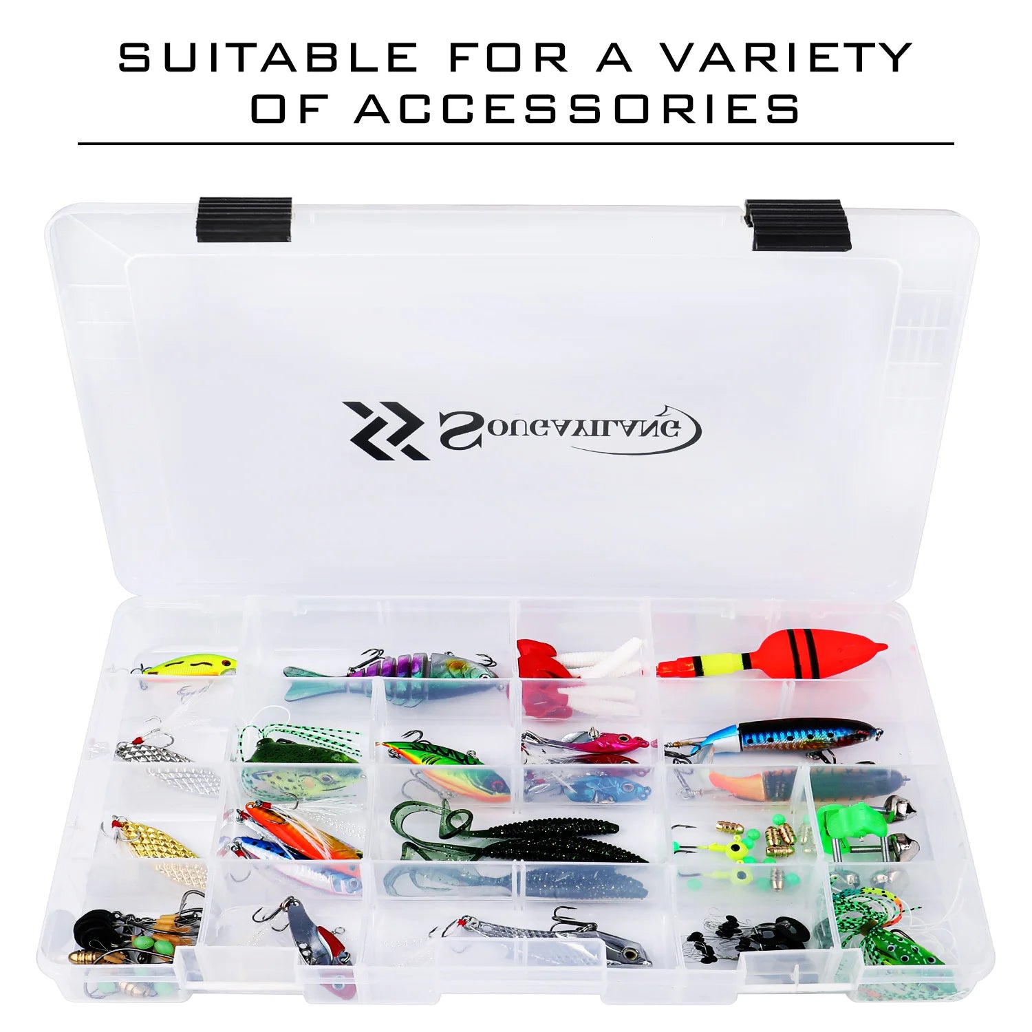SOUGAYILANG 1-4pcs Clear Tackle Box