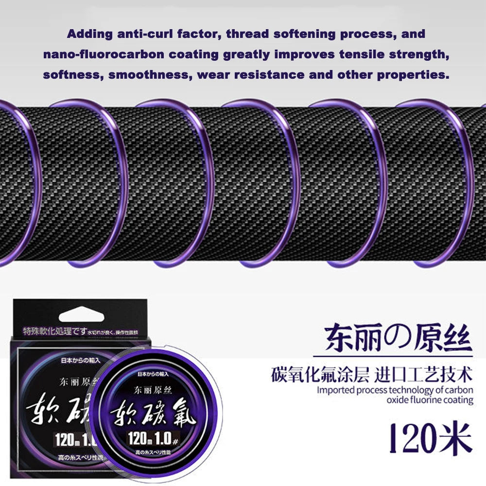 Thorns Line Purple/White Fluorocarbon Fishing Line