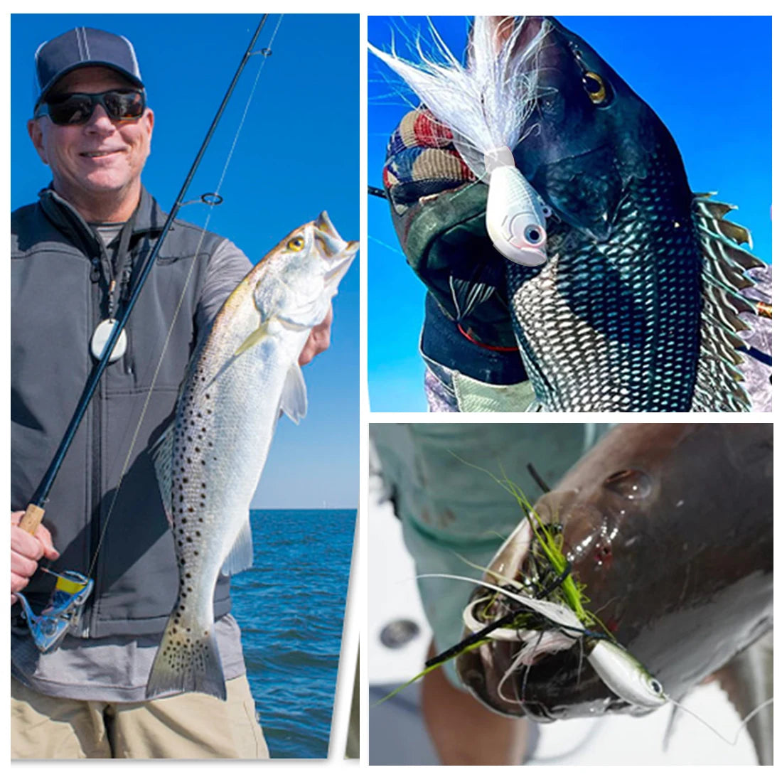 9KM DWLIFE Feathered Jig Head (3pcs)