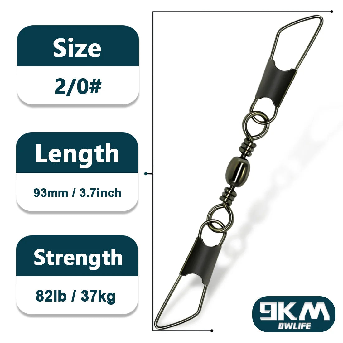 9KM DWLIFE Double Snap Swivels Set