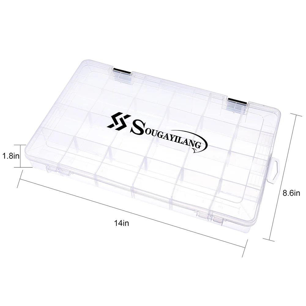 SOUGAYILANG 1-4pcs Clear Tackle Box